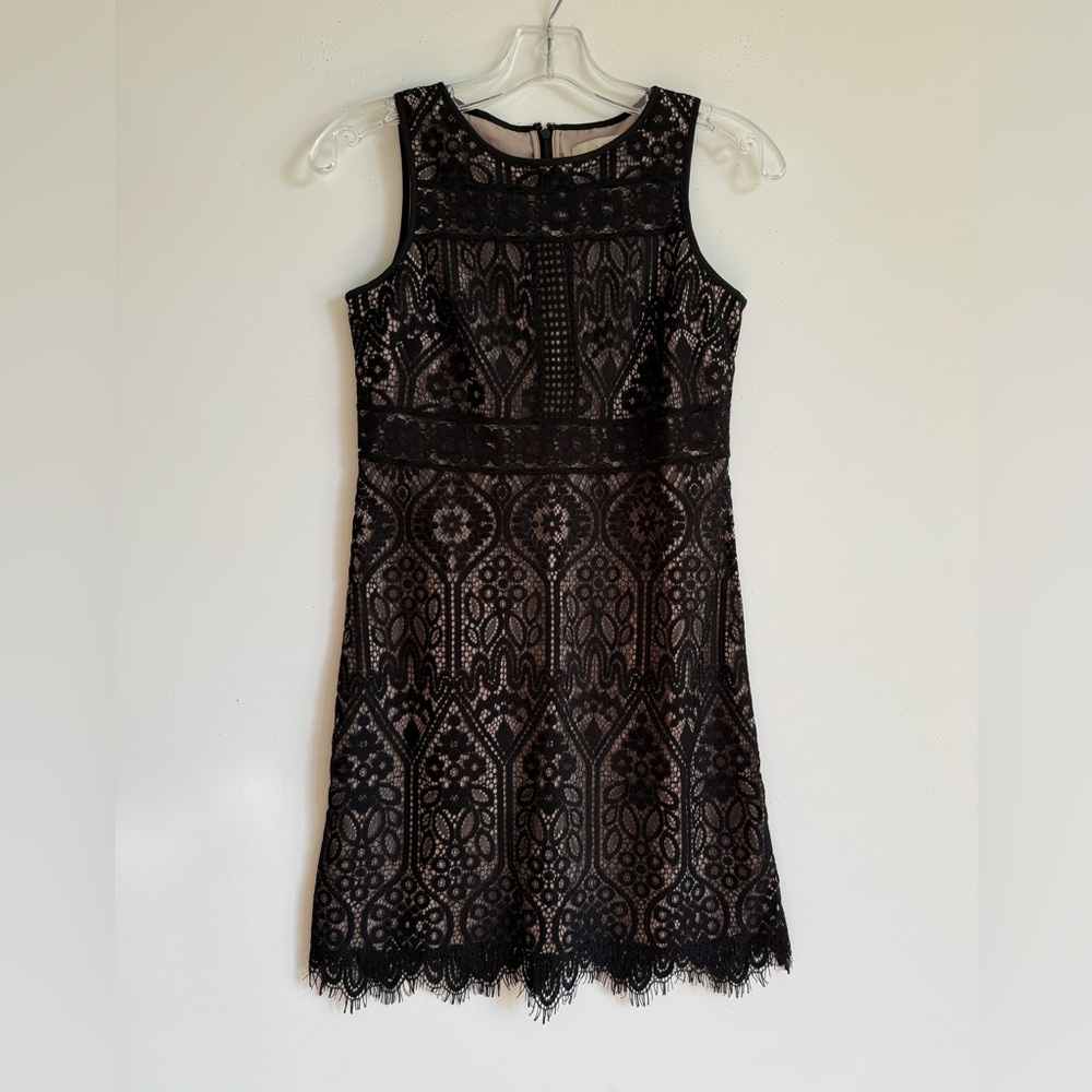 LOFT Black Lace Mini Dress Sz 0P
